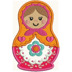 Stickmuster Matroschka Appli